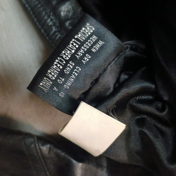 Tannery West Black Motorcycle Biker Zip 100% Soft Leather Bomber Jacket  Large - Picture 2 of 5